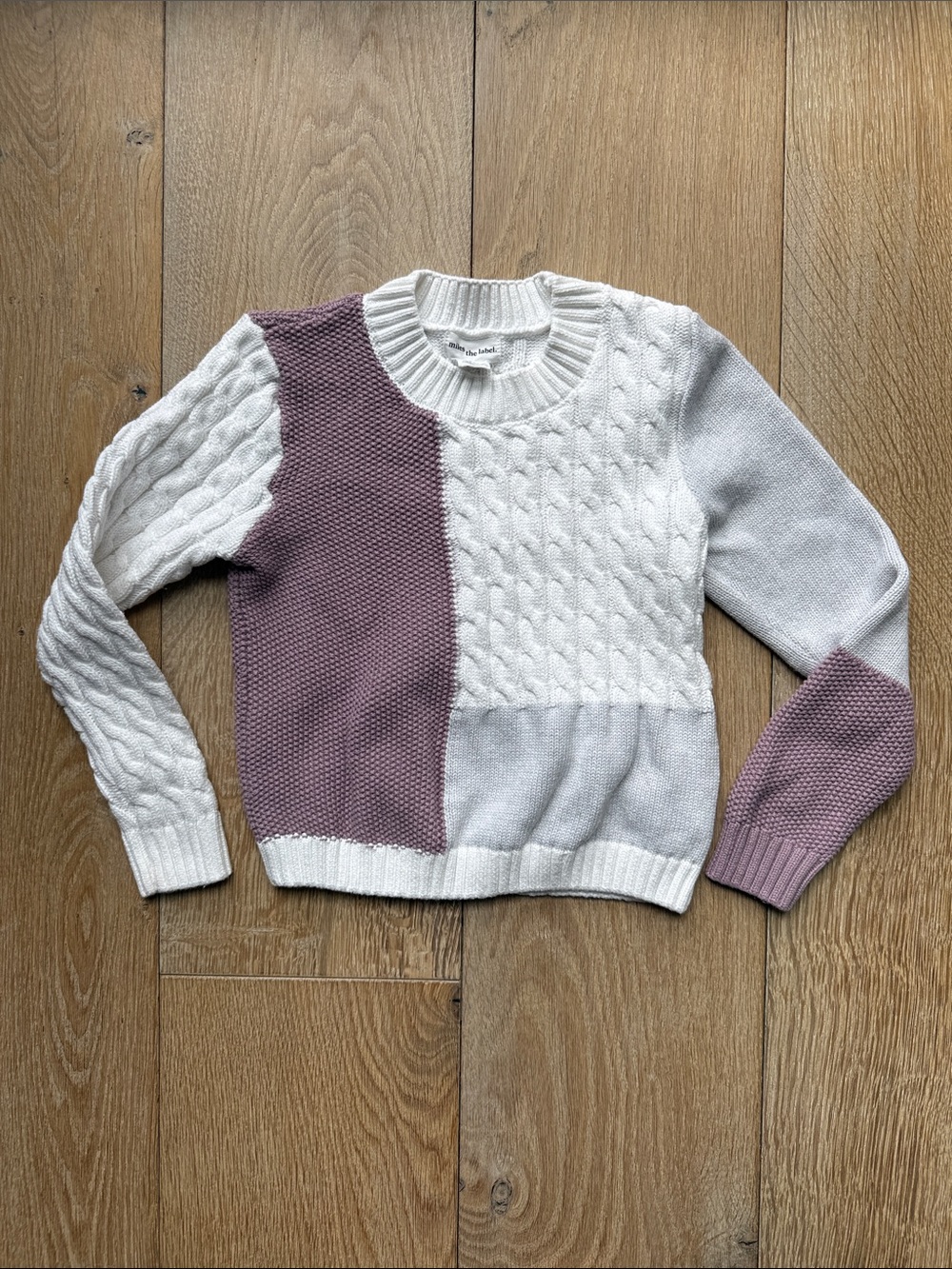Miles the Label Girls Colorblock Knot Sweater Sz 4-5YR
